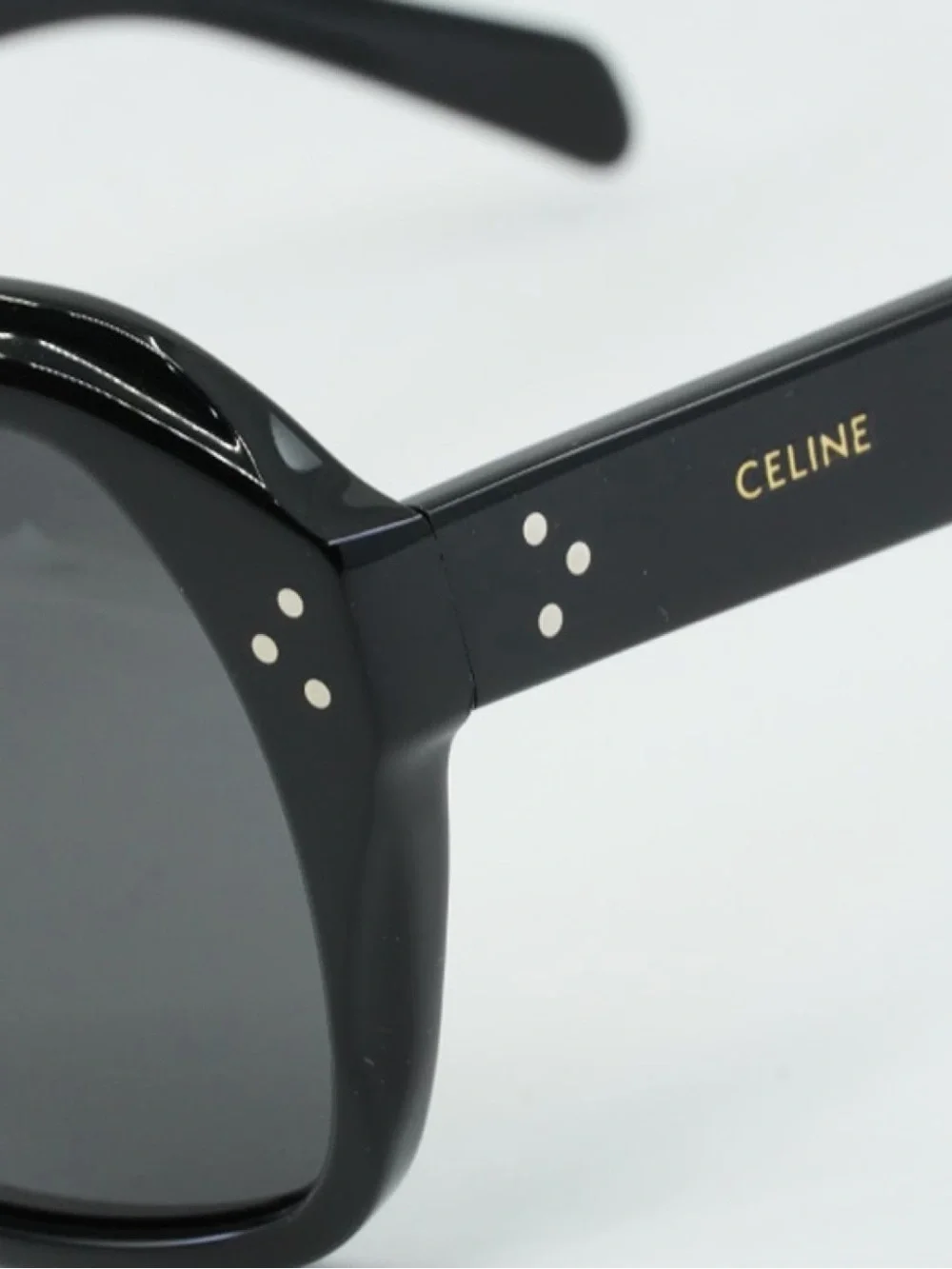 Celine Oversized Black Sunglasses with Dark Gray Lenses